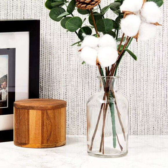 6 Clear Apothecary Glass Bottles - Picture 5 of 7